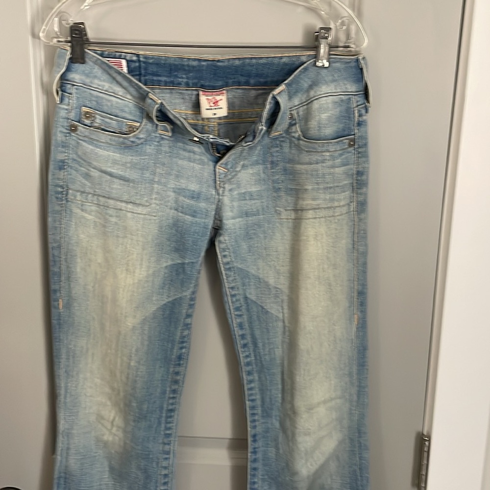 Preowned True Religion, 28 X 32, Light Blue&Beige… - image 6